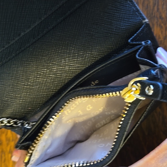 Kate Spade Compact Wallet With Key Ring In Red Poppy Field - Picture 8 of 16